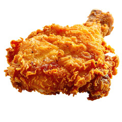 Crispy fried chicken leg with golden crust. Delicious, mouthwatering