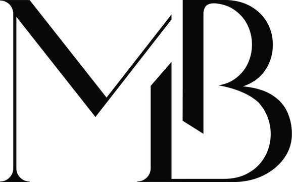 MB alphabet letter logo and monogram logo design