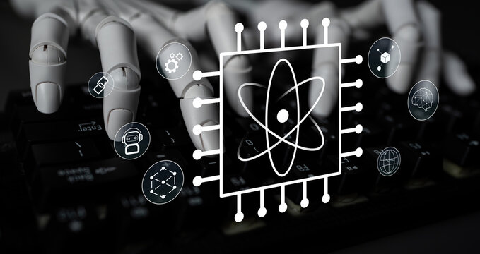 A quantum computing processor as the core of future AI technology. This innovation will power advancements in AI and complex problem solving. Motif