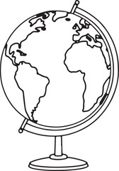 Minimal planet earth icons. Editable stroke. Vector graphic illustration. For website design, logo, app, template, ui, etc.
