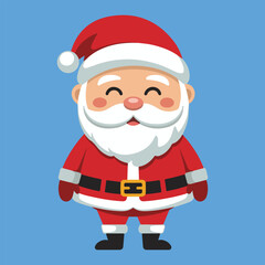 Cute Santa Claus Cartoon Illustration | Christmas Holiday Character Art
