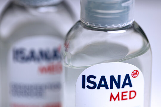 siegen, nrw, germany - 13 11 2025: a isana med medicinical product by rossmann