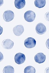 Aesthetic indigo blue watercolor background, gradient polka dots design