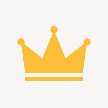 Crown ranking icon, flat graphic