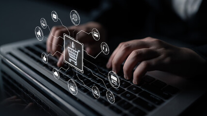 Omni-channel marketing and online shopping strategies, cross-platform customer experience, brand unification, and integrated marketing communication across digital channels. Spline