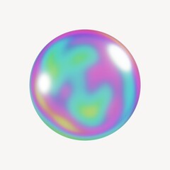 3D iridescent ball, element illustration