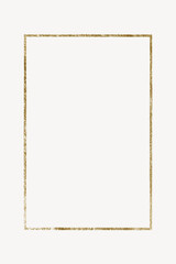 Gold rectangle frame, vintage clipart