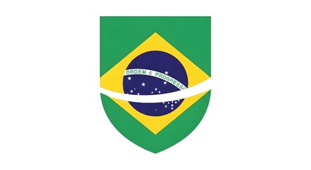 Brazil flag with a modern touch, showcasing the iconic national symbol. This image blends patriotism with a contemporary aesthetic