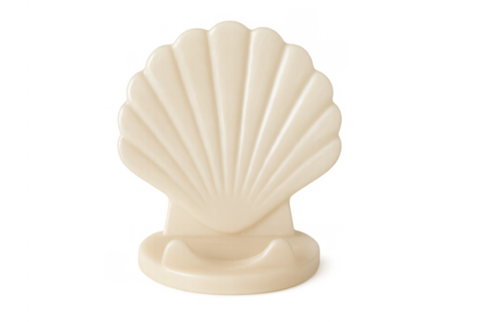 Scallop seashell soap dish holder standing vintage decor