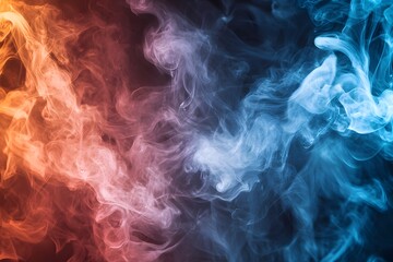 Obraz premium Vibrant swirling vapor art in gradient hues high resolution picture
