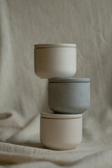 Three Handmade Wooden Wick Candles