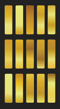 Metallic Gold Gradient Swatches Collection