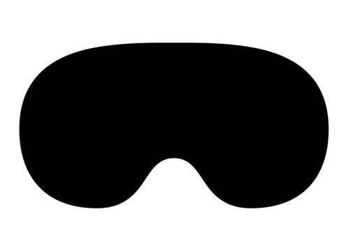 Virtual reality VR headset or sleep mask flat vector icon for apps and websites