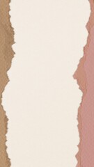 Obraz premium Cream feminine mobile wallpaper, ripped paper textured border background
