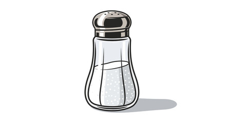 Salt Shaker Illustrations, Kitchen Utensil, Culinary Art, Simple Design, Minimalist, Animated Style