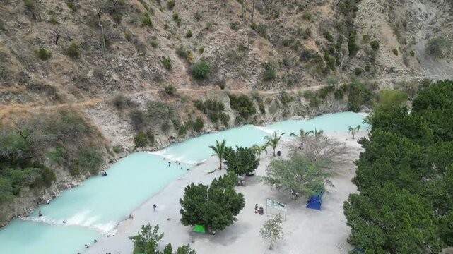 Scenic Walk Through Illuminated Tourist Cave grutas tolantango