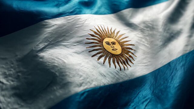 argentinian flag argentina waving in the wind