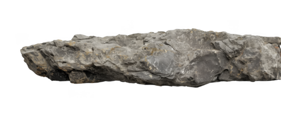 A large rock isolated on transparent background for compositing work and other design projects