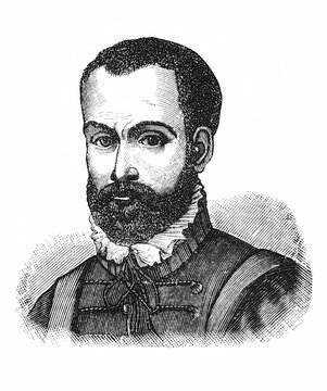 Niccolo di Bernardo Machiavelli, 1469 - 1527, an Italian thinker, politician, philosopher, writer, author of military theoretical works, old vintage illustration, 1899