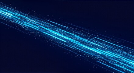 Dynamic blue streaks of light and energy race across a dark background creating a sense of speed and innovation perfect for technology or futuristic themes