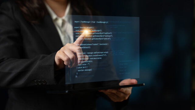 Script programming for task manager user interface, handling form submission, input validation, task list rendering, and exception alerts with dynamic DOM interaction Latch - Powered by Adobe