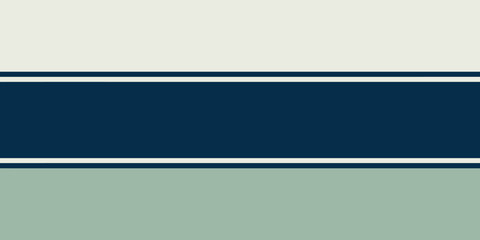 Obraz premium A simple color block background with white, navy blue, and light green horizontal stripes design art