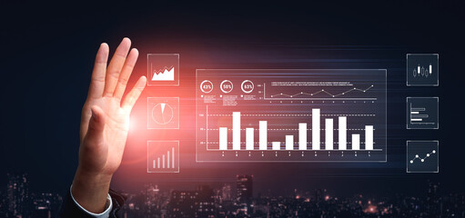 An interface for financial data analysis and stock market reporting. A collection of charts for tracking trends, performance, and investment data. Motif