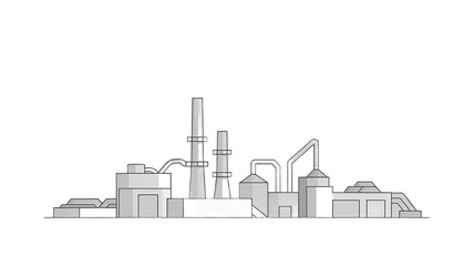 Fototapeta premium Industrial plant with a lot of building