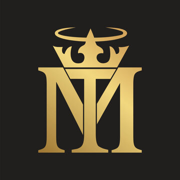 TM logo design. MT logo design. Crown logo design. Crown MT icon design