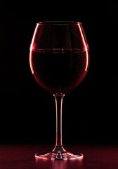 Opulent red wine in a crystal goblet, shimmering under ambient light, evokes a sense of refined indulgence and sophisticated celebration ,luxury ,ambient light ,elegance