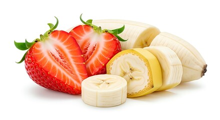 sliced vegetables isolated on white background