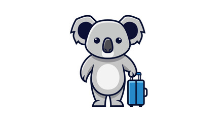 Koala with suitcase