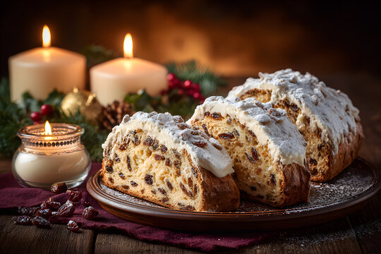 Weihnachtsstollen, Dresdner Stollen mit Schwibbogen