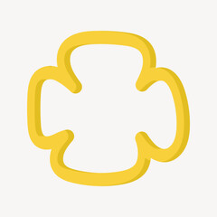 Yellow bell pepper slice, ingredient vector