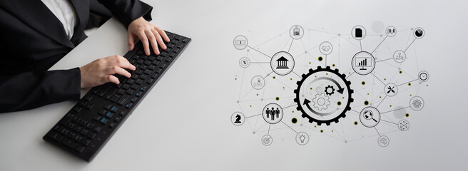 A business process automation and operations management system. A concept for integrating and automating core business functions for efficiency. Motif