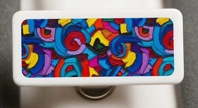 Nametag with Abstract Identity Pattern