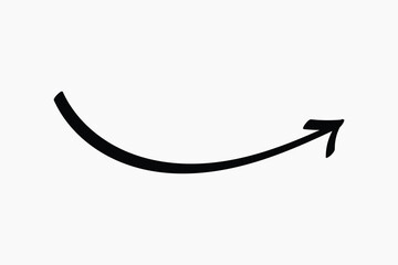 Curved arrow illustration vector