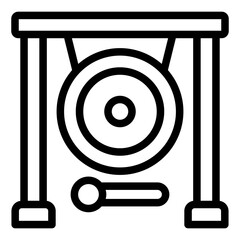 gong icon vector