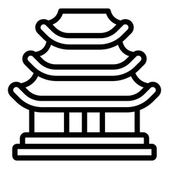 pagoda icon vector