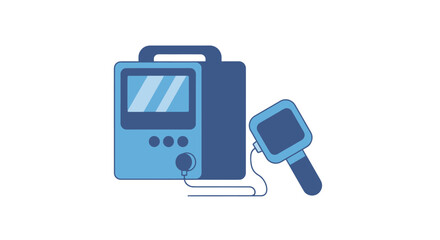 Blue medical device illustration © goeng_art