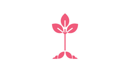 Stylized plant in pink