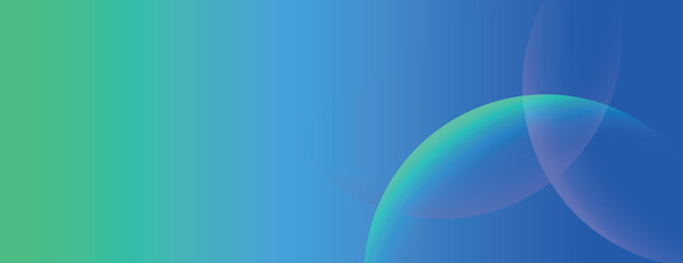 Obraz premium Gradient background with smooth blue and green hues. The background features soft, overlapping circular shapes for a modern look. Minimal abstract circles vector gradient background