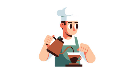 Pour-over coffee illustration