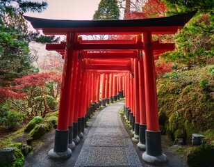 exploring scenic viewpoints at red torii gates japanese garden nature