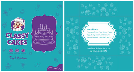 Cake Box Packaging Design Template