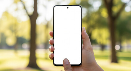 Hand Holding Smartphone Mockup