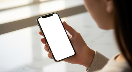 Hand Holding Smartphone Mockup