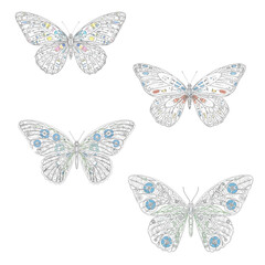 Obraz premium Elegant butterflies showcase mechanical ingenuity, perfect for innovative designs, creative projects, or symbolic representations of transformation and technological beauty