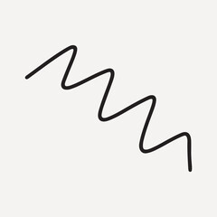 Minimalist zigzag line, simple style, element vector