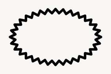 Abstract zigzag oval design vector